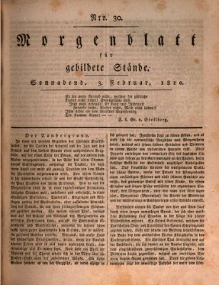 Morgenblatt für gebildete Stände Samstag 3. Februar 1810