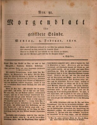 Morgenblatt für gebildete Stände Montag 5. Februar 1810