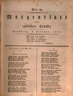 Morgenblatt für gebildete Stände Dienstag 6. Februar 1810