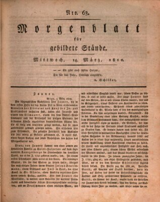 Morgenblatt für gebildete Stände Mittwoch 14. März 1810