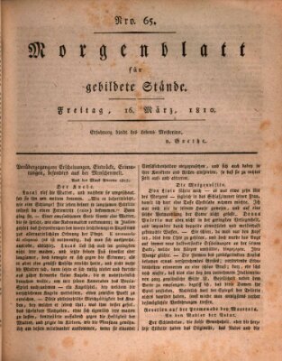 Morgenblatt für gebildete Stände Freitag 16. März 1810