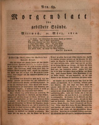 Morgenblatt für gebildete Stände Mittwoch 21. März 1810