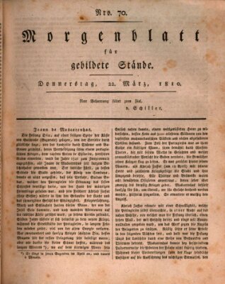 Morgenblatt für gebildete Stände Donnerstag 22. März 1810