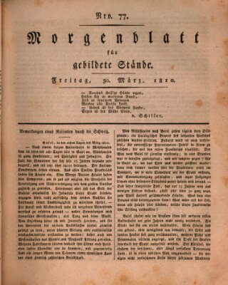 Morgenblatt für gebildete Stände Freitag 30. März 1810