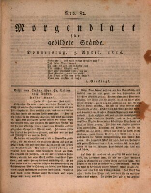 Morgenblatt für gebildete Stände Donnerstag 5. April 1810