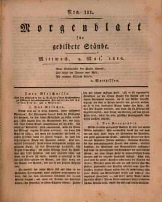 Morgenblatt für gebildete Stände Mittwoch 9. Mai 1810