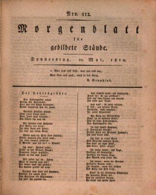 Morgenblatt für gebildete Stände Donnerstag 10. Mai 1810