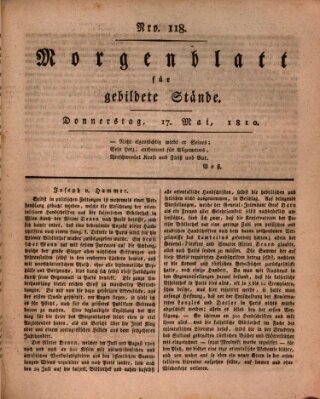 Morgenblatt für gebildete Stände Donnerstag 17. Mai 1810