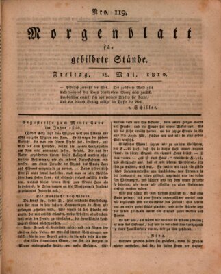 Morgenblatt für gebildete Stände Freitag 18. Mai 1810