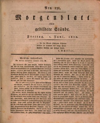 Morgenblatt für gebildete Stände Freitag 1. Juni 1810