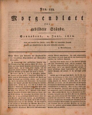 Morgenblatt für gebildete Stände Samstag 2. Juni 1810