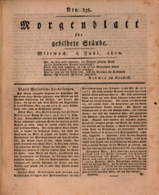 Morgenblatt für gebildete Stände Mittwoch 6. Juni 1810