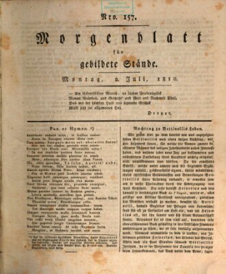 Morgenblatt für gebildete Stände Montag 2. Juli 1810