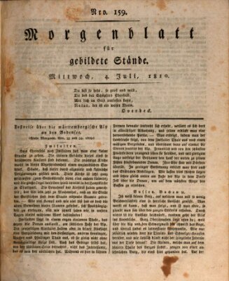 Morgenblatt für gebildete Stände Mittwoch 4. Juli 1810