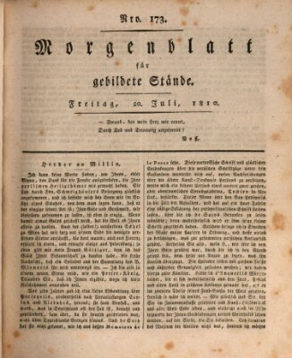 Morgenblatt für gebildete Stände Freitag 20. Juli 1810