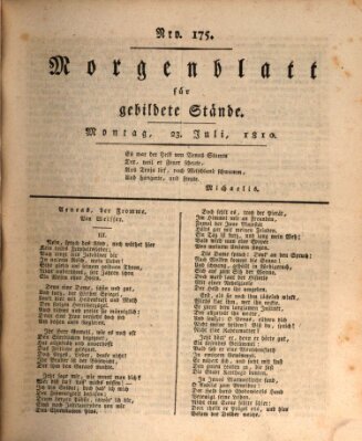 Morgenblatt für gebildete Stände Montag 23. Juli 1810