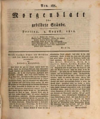 Morgenblatt für gebildete Stände Freitag 3. August 1810