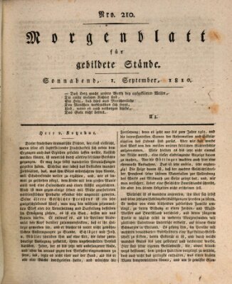 Morgenblatt für gebildete Stände Samstag 1. September 1810