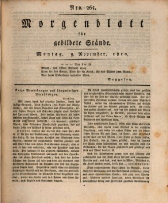 Morgenblatt für gebildete Stände Montag 5. November 1810