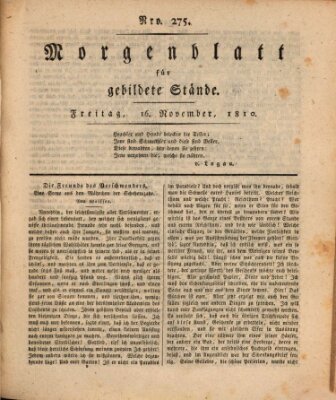 Morgenblatt für gebildete Stände Freitag 16. November 1810