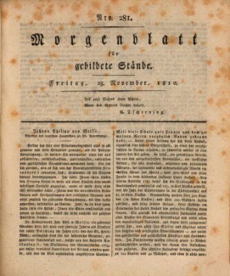 Morgenblatt für gebildete Stände Freitag 23. November 1810