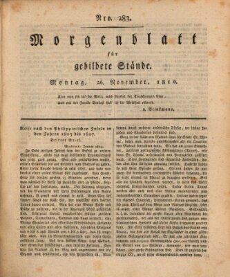 Morgenblatt für gebildete Stände Montag 26. November 1810