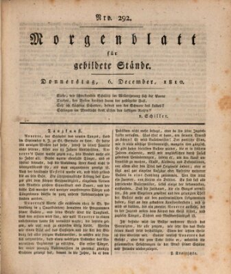 Morgenblatt für gebildete Stände Donnerstag 6. Dezember 1810