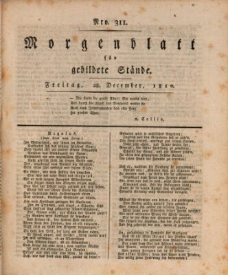 Morgenblatt für gebildete Stände Freitag 28. Dezember 1810