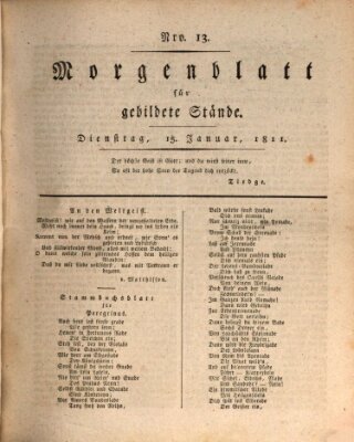 Morgenblatt für gebildete Stände Dienstag 15. Januar 1811