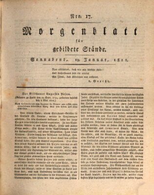 Morgenblatt für gebildete Stände Samstag 19. Januar 1811