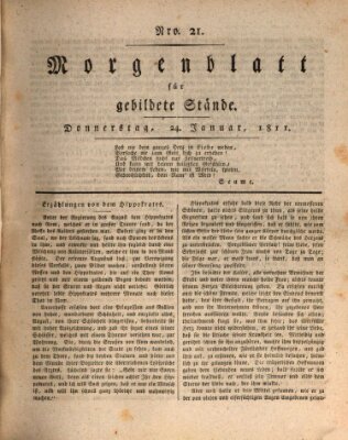 Morgenblatt für gebildete Stände Donnerstag 24. Januar 1811