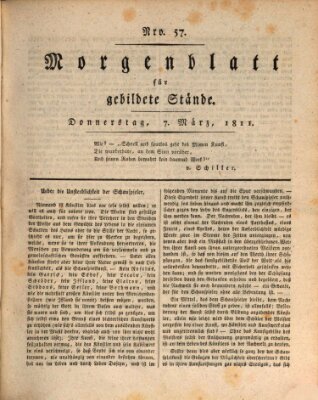 Morgenblatt für gebildete Stände Donnerstag 7. März 1811