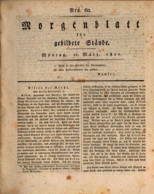 Morgenblatt für gebildete Stände Montag 11. März 1811