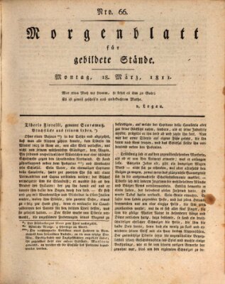 Morgenblatt für gebildete Stände Montag 18. März 1811