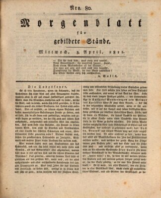 Morgenblatt für gebildete Stände Mittwoch 3. April 1811