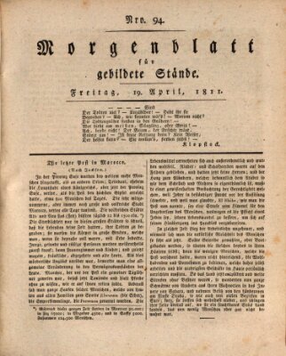 Morgenblatt für gebildete Stände Freitag 19. April 1811