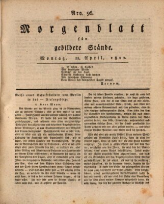 Morgenblatt für gebildete Stände Montag 22. April 1811