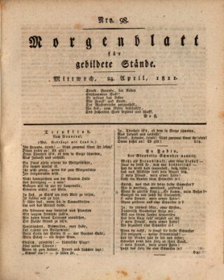 Morgenblatt für gebildete Stände Mittwoch 24. April 1811