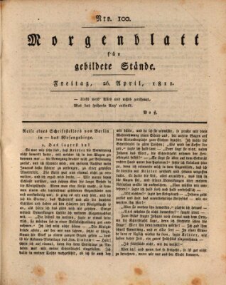 Morgenblatt für gebildete Stände Freitag 26. April 1811