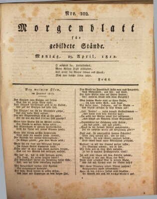 Morgenblatt für gebildete Stände Montag 29. April 1811