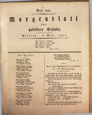 Morgenblatt für gebildete Stände Freitag 10. Mai 1811