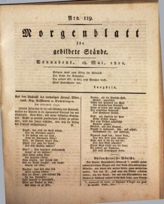 Morgenblatt für gebildete Stände Samstag 18. Mai 1811