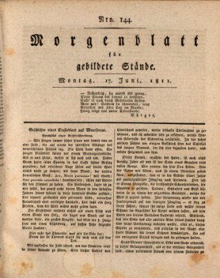 Morgenblatt für gebildete Stände Montag 17. Juni 1811