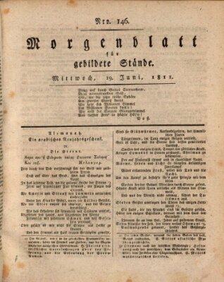 Morgenblatt für gebildete Stände Mittwoch 19. Juni 1811