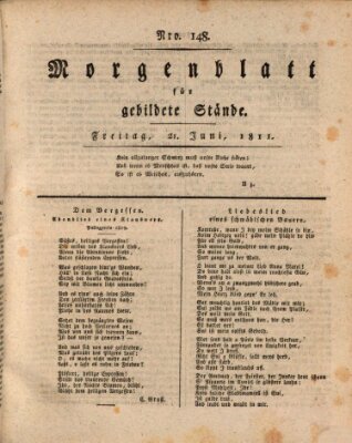 Morgenblatt für gebildete Stände Freitag 21. Juni 1811