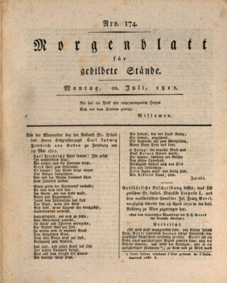 Morgenblatt für gebildete Stände Montag 22. Juli 1811