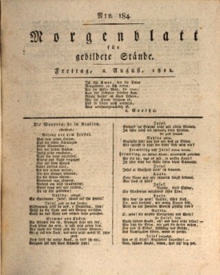 Morgenblatt für gebildete Stände Freitag 2. August 1811