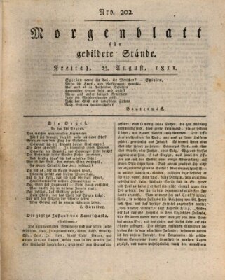 Morgenblatt für gebildete Stände Freitag 23. August 1811