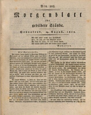 Morgenblatt für gebildete Stände Samstag 24. August 1811