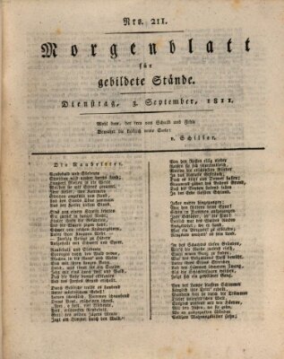 Morgenblatt für gebildete Stände Dienstag 3. September 1811